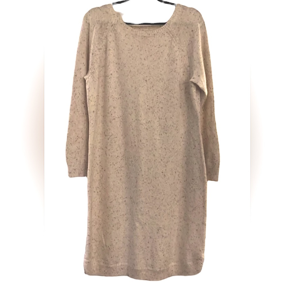 Loft speckled long sleeve sweater dress size large petite